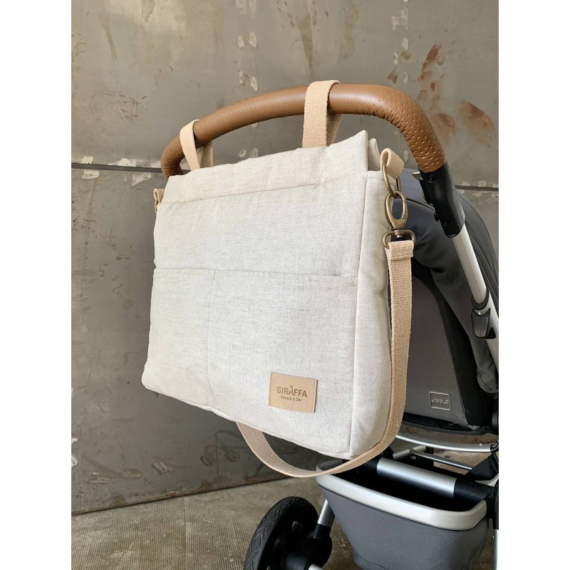 Bolsa Walk bolsillos Tulip Lino La Giraffa Bianca e Blu Bolsa Walk bolsillos Tulip Lino La Giraffa Bianca e Blu