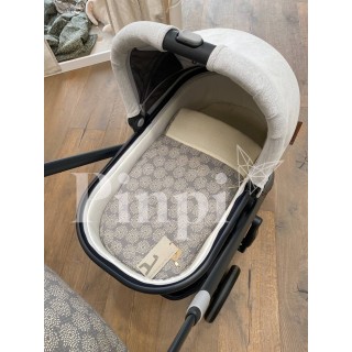 Saco para capazo bebé Acqua Cream La Giraffa Bianca e Blu