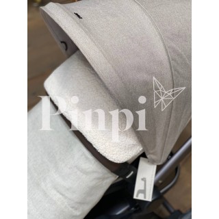 Saco para silla Tulip Lino Beige interior borreguito La Giraffa Bianca e Blu Saco para silla Tulip Lino Beige interior borreguito La Giraffa Bianca e Blu