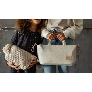 Bolsa MiniBag Tulip Lino La Giraffa Bianca e Blu