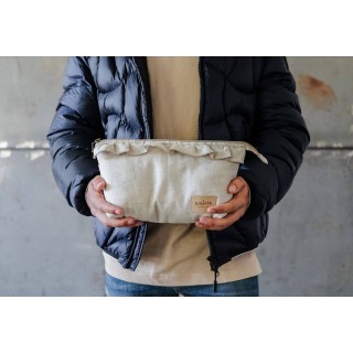 Neceser Volante Tulip Lino La Giraffa Bianca e Blu Neceser Volante Tulip Lino La Giraffa Bianca e Blu