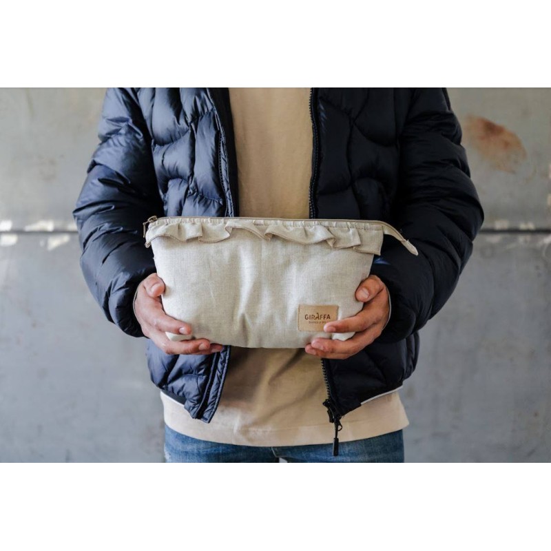 Neceser Volante Tulip Lino La Giraffa Bianca e Blu Neceser Volante Tulip Lino La Giraffa Bianca e Blu