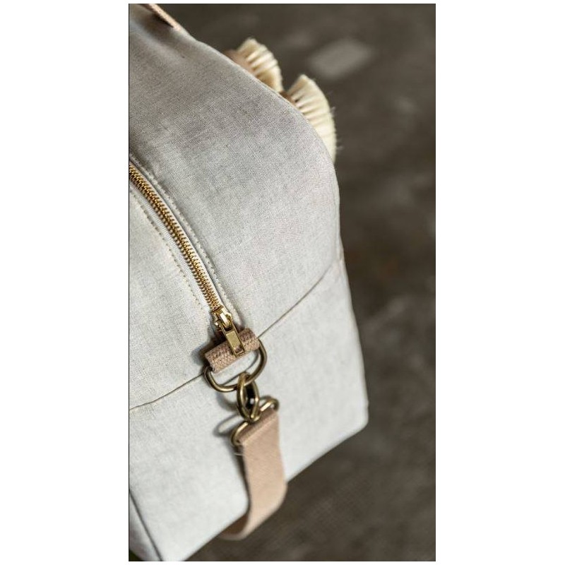 Canastilla Tulip Lino La Giraffa Bianca e Blu Canastilla Tulip Lino La Giraffa Bianca e Blu