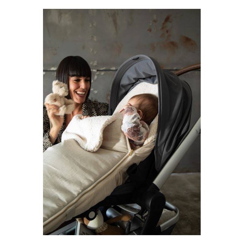 Saco para silla Tulip Lino Beige interior borreguito La Giraffa Bianca e Blu Saco para silla Tulip Lino Beige interior borreguito La Giraffa Bianca e Blu