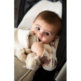 Saco para silla Tulip Lino Beige interior borreguito La Giraffa Bianca e Blu Saco para silla Tulip Lino Beige interior borreguito La Giraffa Bianca e Blu