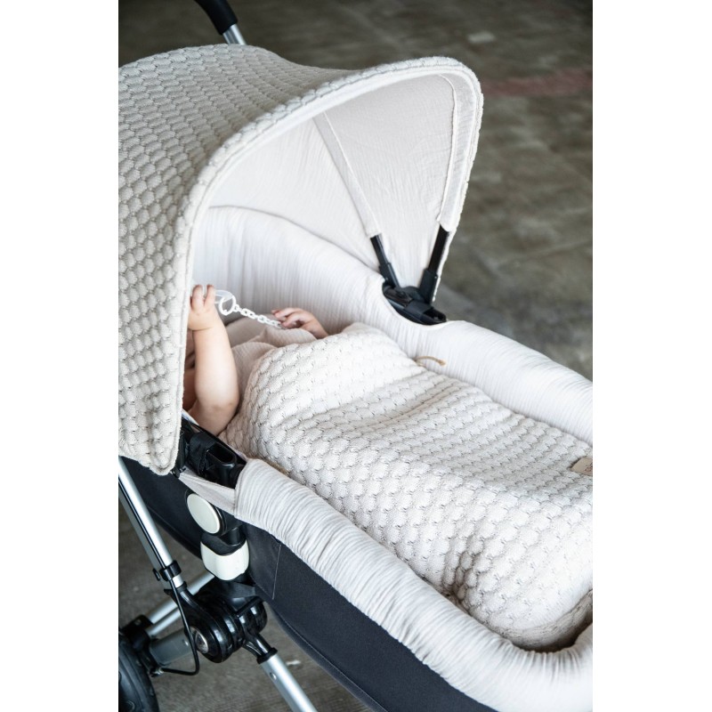 Funda para capazo Only Bambula blanca La Giraffa Bianca e Blu Funda para capazo Only Bambula blanca La Giraffa Bianca e Blu