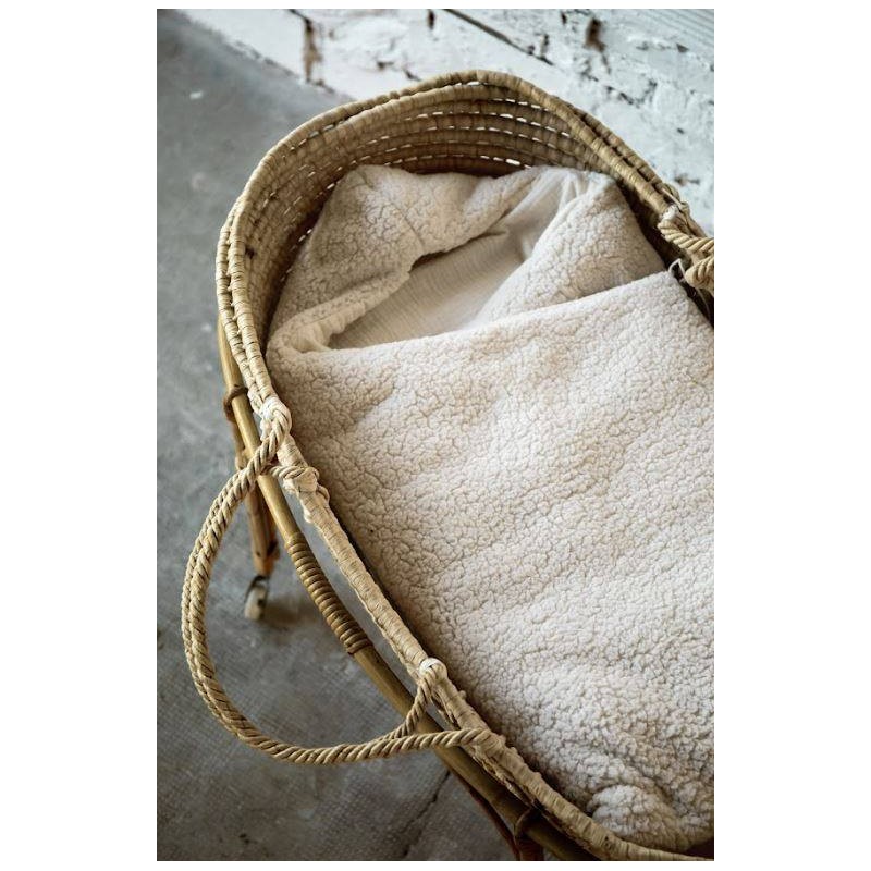 Saco para capazo capucha Borreguito/bambula La Giraffa Bianca e Blu Saco para capazo capucha Borreguito/bambula La Giraffa Bianca e Blu