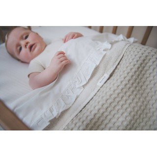 Manta para mini cuna Koeka Olso/teddy sand pebble