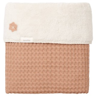 Manta para minicuna Koeka Olso/teddy soft Earth pebble