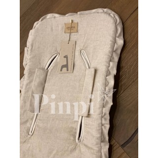 Colchoneta recta volante universal Tulip Lino La Giraffa Bianca e Blu Colchoneta recta volante universal Tulip Lino La Giraffa Bianca e Blu