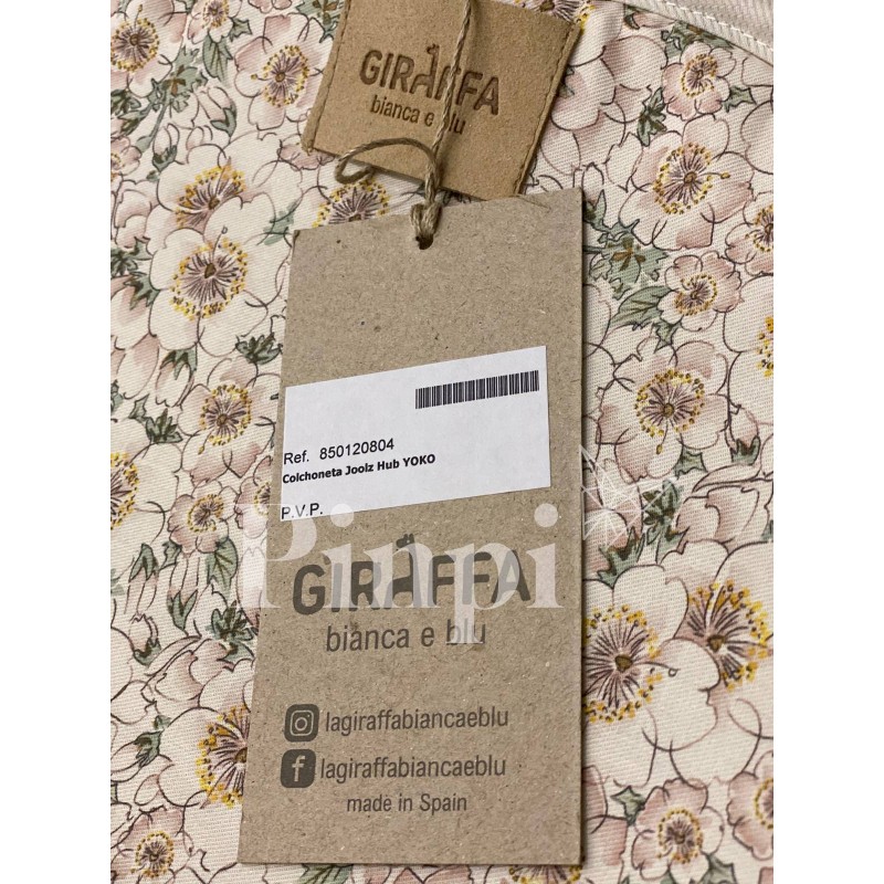 Colchoneta para silla Joolz HUB Yoko La Giraffa Bianca e Blu