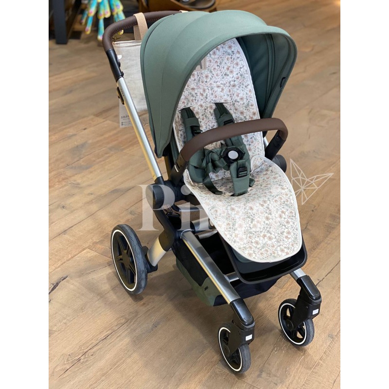 Colchoneta para silla Joolz HUB Yoko La Giraffa Bianca e Blu