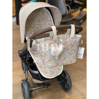 Colchoneta para silla Joolz HUB Melissa Giraffa Bianca e Blu Colchoneta para silla Joolz HUB Melissa Giraffa Bianca e Blu