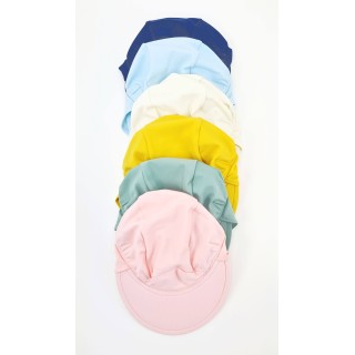 Gorro lycra con protección solar azul ballenas Gorro lycra con protección solar azul ballenas