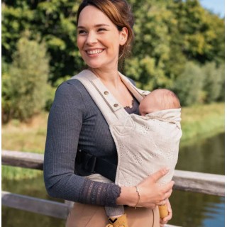 Mochila Ergonómica Bykay Click Carrier Classic Baby Linnen Lace Mochila Ergonómica Bykay Click Carrier Classic Baby Linnen Lace