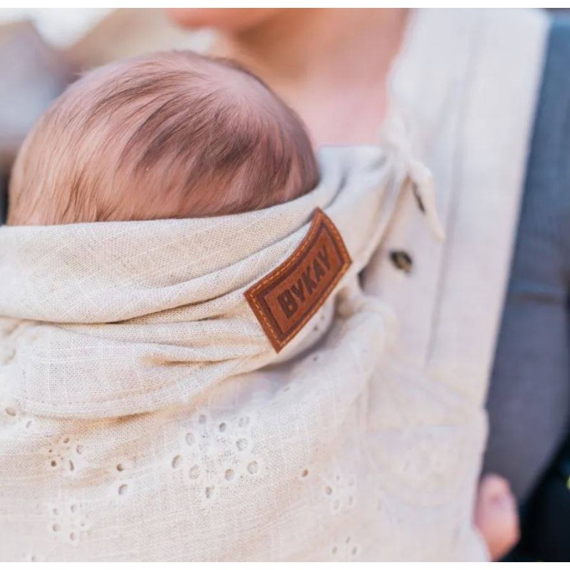 Mochila Ergonómica Bykay Click Carrier Classic Baby Linnen Lace Mochila Ergonómica Bykay Click Carrier Classic Baby Linnen Lace