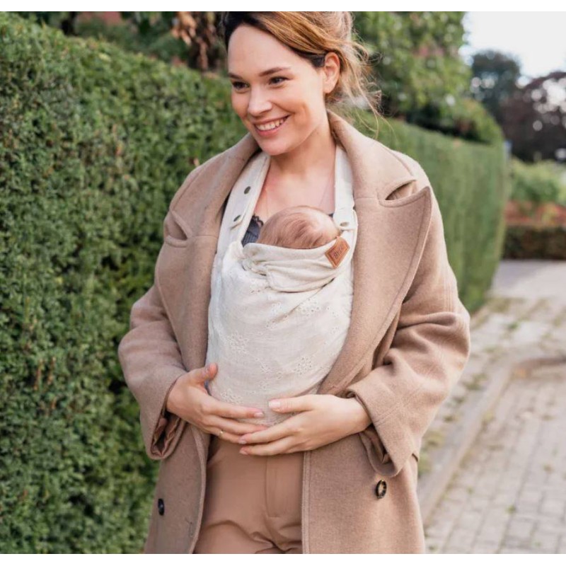 Mochila Ergonómica Bykay Click Carrier Classic Baby Linnen Lace Mochila Ergonómica Bykay Click Carrier Classic Baby Linnen Lace