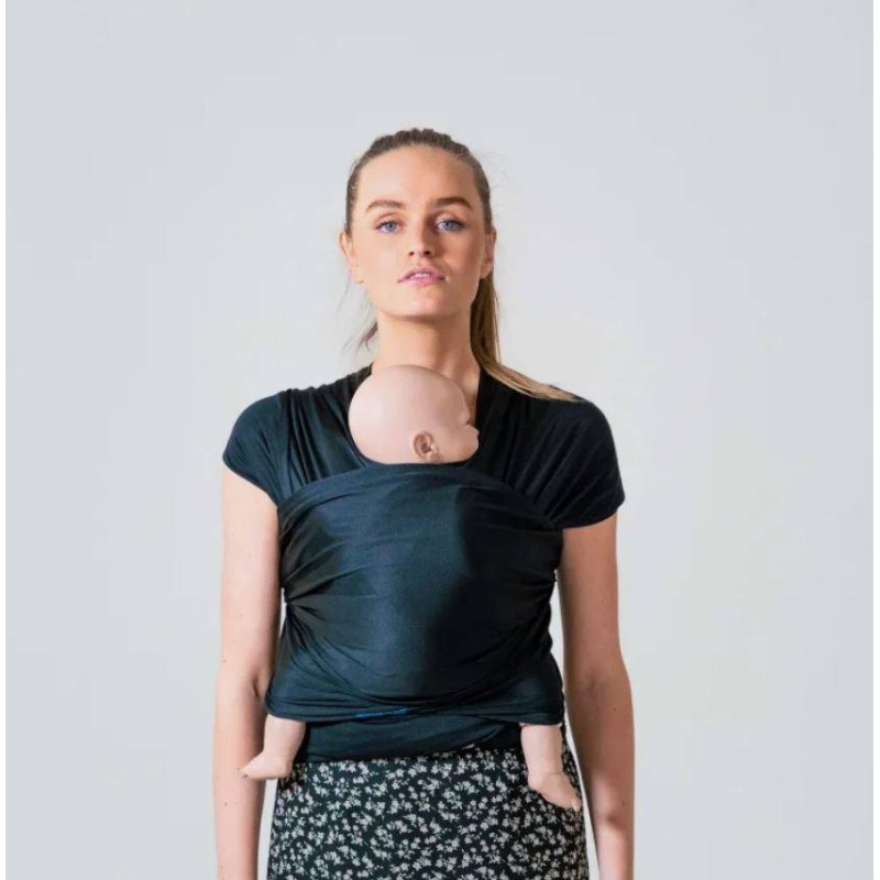 Portabebé Aqua Carrier con protección solar Black