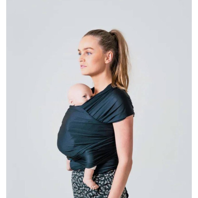 Portabebé Aqua Carrier con protección solar Black
