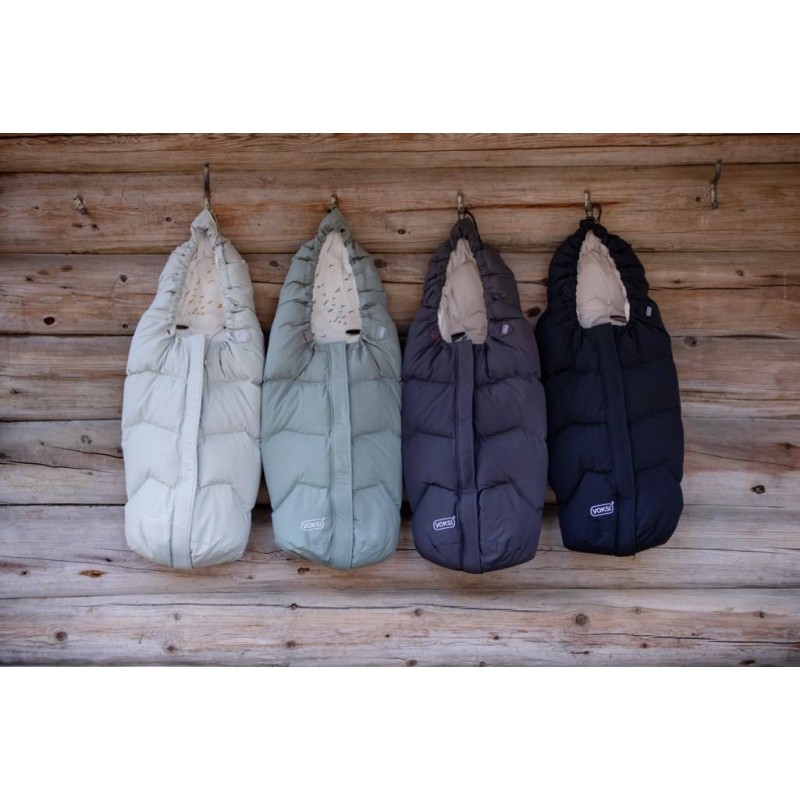 Saco para capazo y Grupo 0 Voksi MOVE Black Cream 0-18 meses