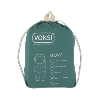 Saco para capazo y Grupo 0 Voksi MOVE Black Cream 0-18 meses
