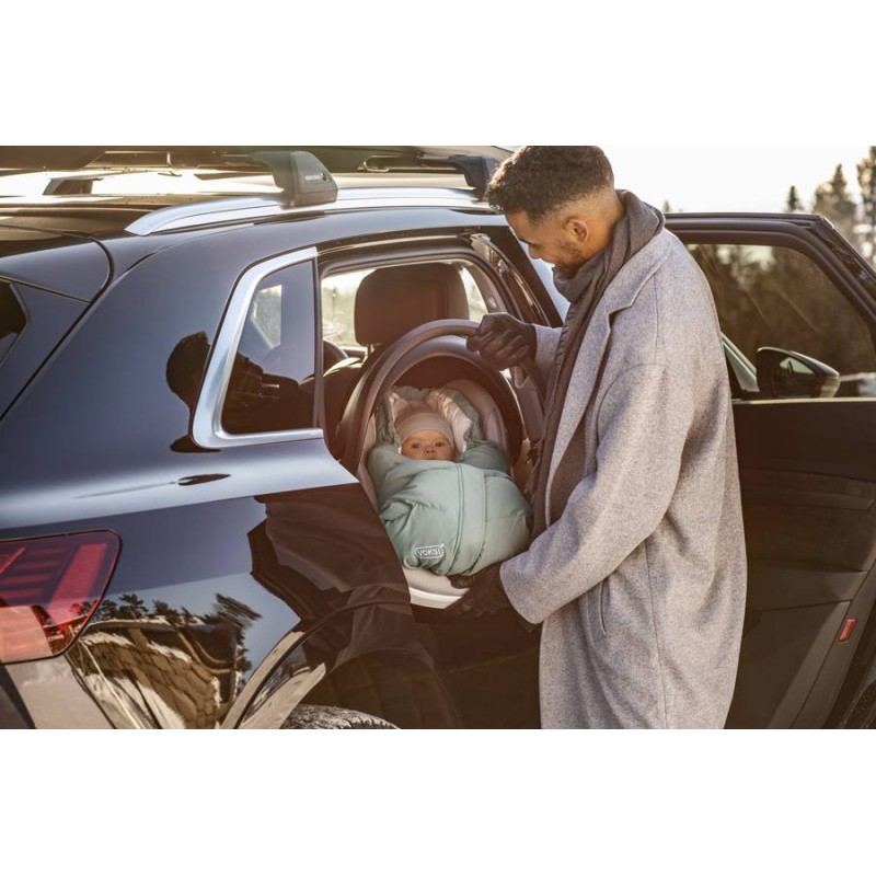 Saco para capazo y Grupo 0 Voksi MOVE Black Cream 0-18 meses