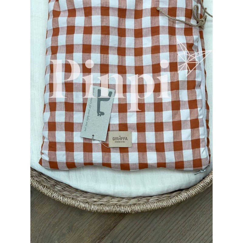 Saco para capazo con capucha Etna bambula La Giraffa Bianca e Blu Saco para capazo con capucha Etna bambula La Giraffa Bianca e Blu