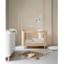 Cuna convertible en cama Wood Mini+ Roble Natural Oliver Furniture