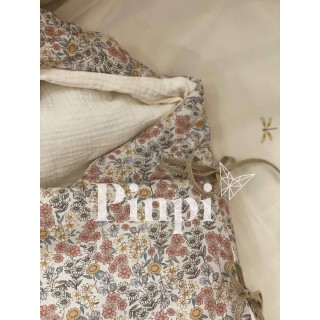 Saco para capazo con capucha Emily bambula La Giraffa Bianca e Blu Saco para capazo con capucha Emily bambula La Giraffa Bianca e Blu