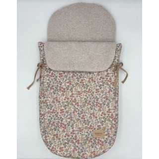 Saco capazo Emily punto beige La Giraffa Bianca e Blu