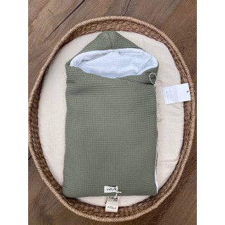 Saco para capazo con capucha Only Gofre Verde Safari La Giraffa Bianca e Blu 123