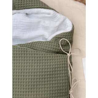 Saco para capazo con capucha Only Gofre Verde Safari La Giraffa Bianca e Blu Saco para capazo con capucha Only Gofre Verde Safari La Giraffa Bianca e Blu