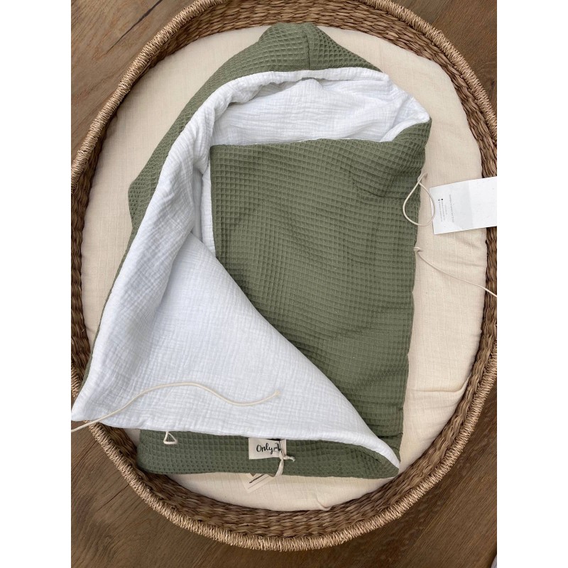 Saco para capazo con capucha Only Gofre Verde Safari La Giraffa Bianca e Blu Saco para capazo con capucha Only Gofre Verde Safari La Giraffa Bianca e Blu