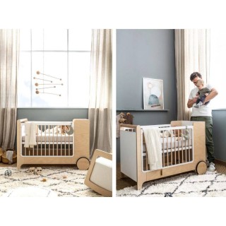 Cuna mecedora blanca Rafa Kids