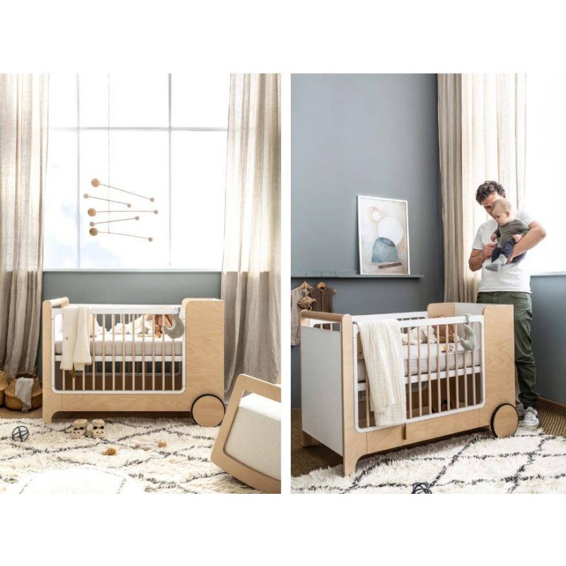 Cuna mecedora blanca Rafa Kids