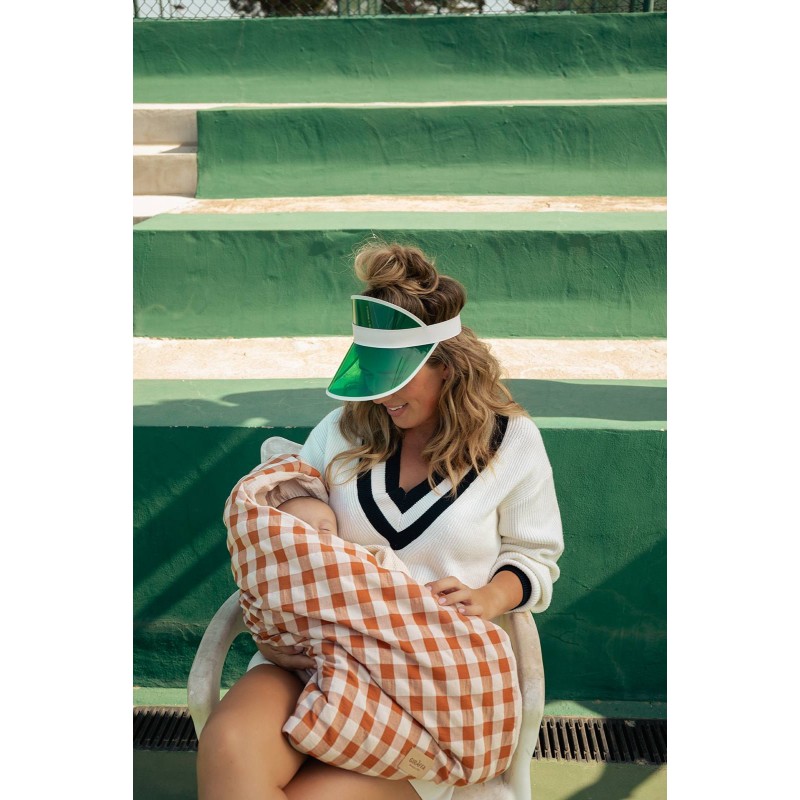 Saco para capazo con capucha Etna bambula La Giraffa Bianca e Blu Saco para capazo con capucha Etna bambula La Giraffa Bianca e Blu