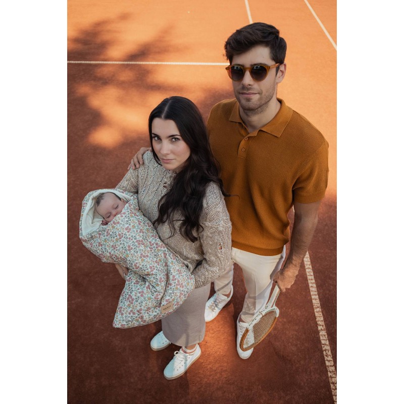 Saco para capazo con capucha Emily bambula La Giraffa Bianca e Blu Saco para capazo con capucha Emily bambula La Giraffa Bianca e Blu