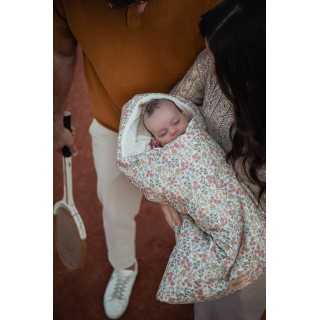 Saco para capazo con capucha Emily bambula La Giraffa Bianca e Blu 123