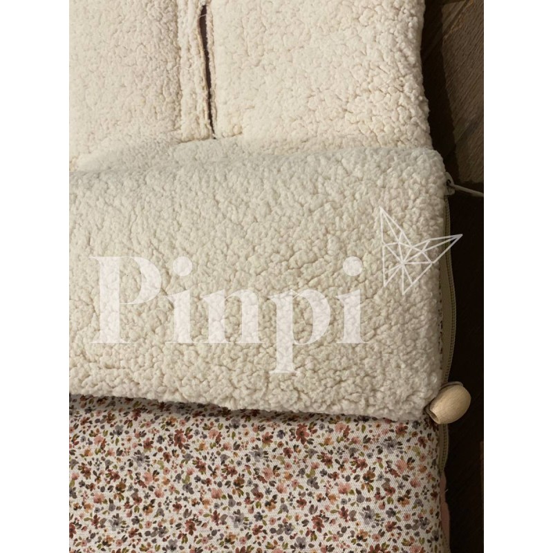 Saco para silla Joolz Aer Lily Flores interior borrego La Giraffa Bianca e Blu