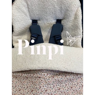 Saco para silla Joolz Aer Lily Flores interior borrego La Giraffa Bianca e Blu