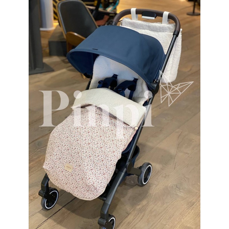 Saco para silla Joolz Aer Lily Flores interior borrego La Giraffa Bianca e Blu