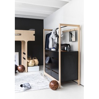 Cómoda cambiador H Negro Rafa Kids Cómoda cambiador H Negro Rafa Kids