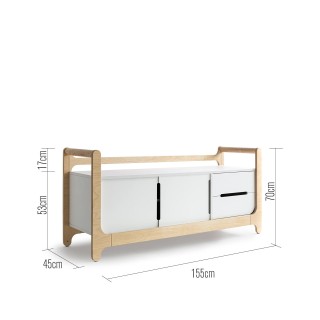 Mueble de almacenamiento Gabinete H Blanco
