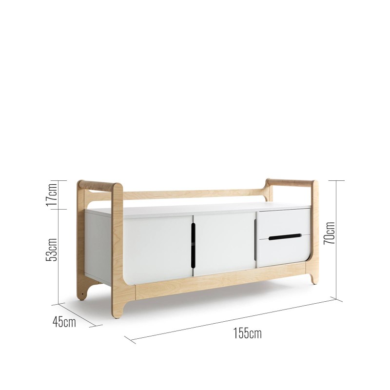 Mueble de almacenamiento Gabinete H Blanco