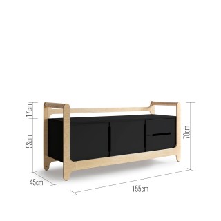 Mueble de almacenamiento Gabinete H Blanco