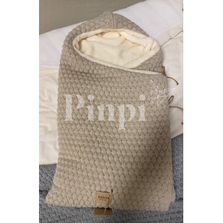 Saco capazo capucha Donatello Piedra interior PELO Saco capazo capucha Donatello Piedra interior PELO