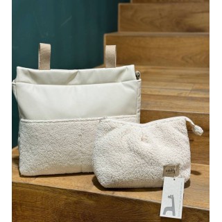 Bolsa Panera Leo Ecopiel negro/borrego La Giraffa Bianca e Blu Bolsa Panera Leo Ecopiel negro/borrego La Giraffa Bianca e Blu