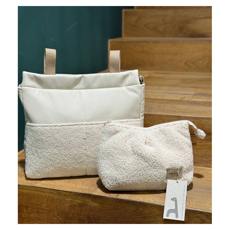 Bolsa Panera Leo Ecopiel negro/borrego La Giraffa Bianca e Blu Bolsa Panera Leo Ecopiel negro/borrego La Giraffa Bianca e Blu