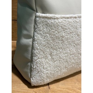 Bolsa Panera Leo Ecopiel negro/borrego La Giraffa Bianca e Blu Bolsa Panera Leo Ecopiel negro/borrego La Giraffa Bianca e Blu