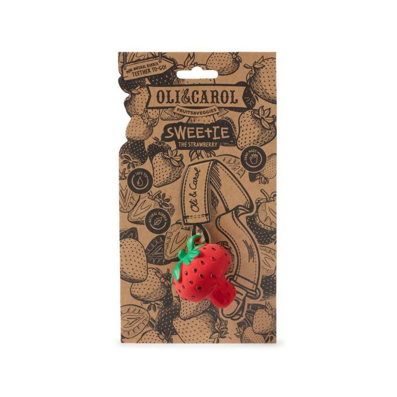 Mordedor- chupete juguete sensorial Sweetie the Strawberry